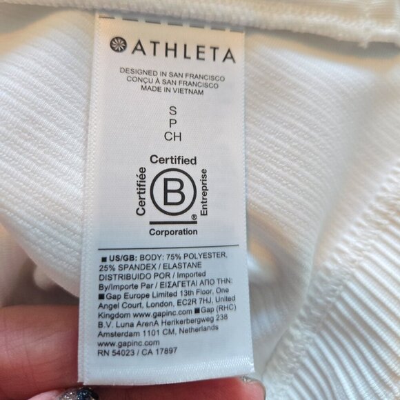 NWT Athleta Salutation Jacket Ribbed 2.0 - S White - Picture 8 of 8